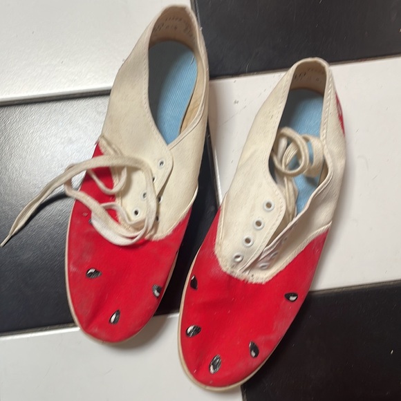 Vintage shoes watermelon painted - Picture 2 of 5